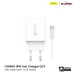 FONENG 18W Fast Charger QC3 with Cable Type - C 6A