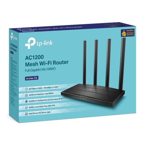 2026/07/172970.jpg TP-Link Archer C6 AC1200 Gigabit Router - Image 1