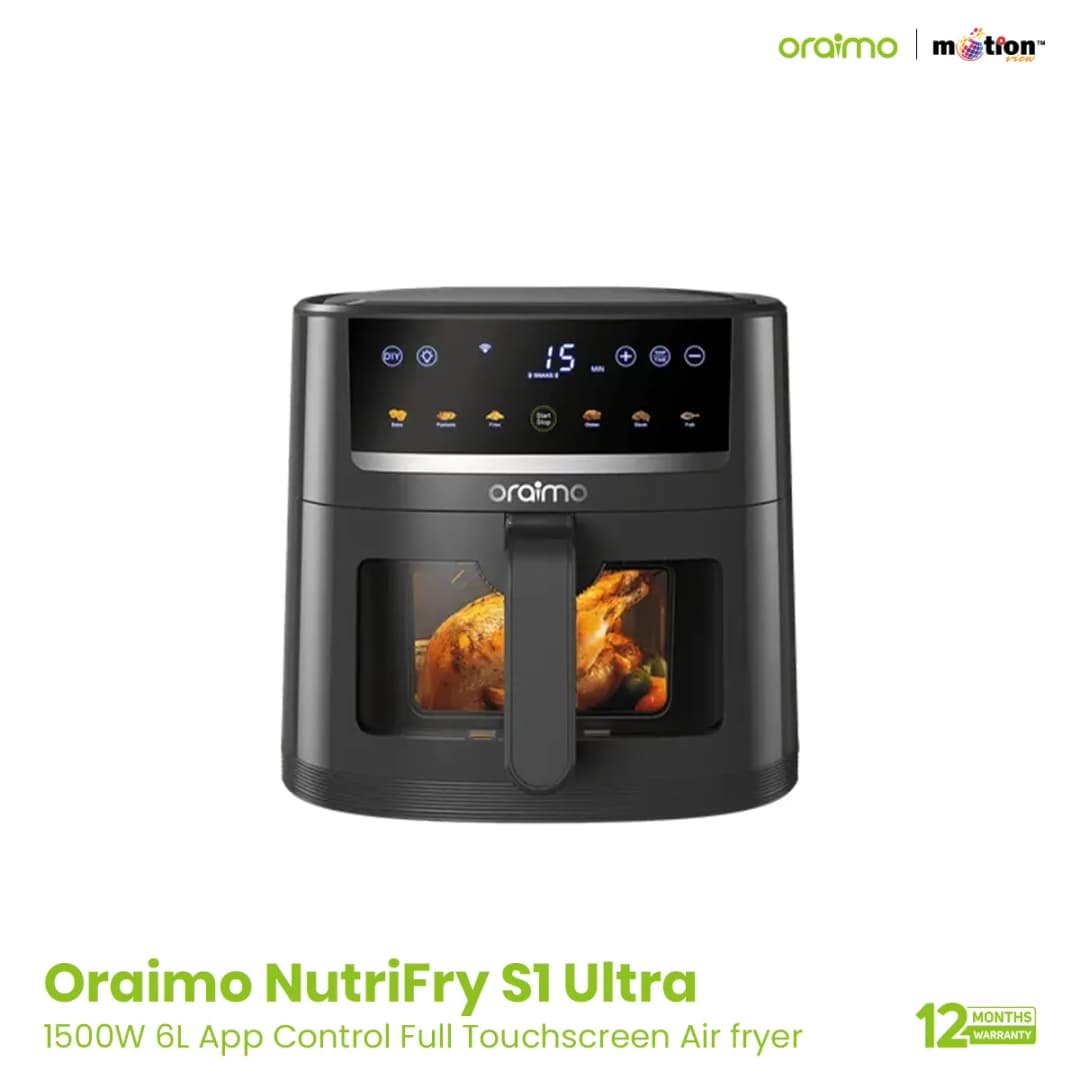 2026/08/19049.jpg oraimo NutriFry S1 Ultra 1500W 6L Air Fryer(OAF-521A) - Image 1